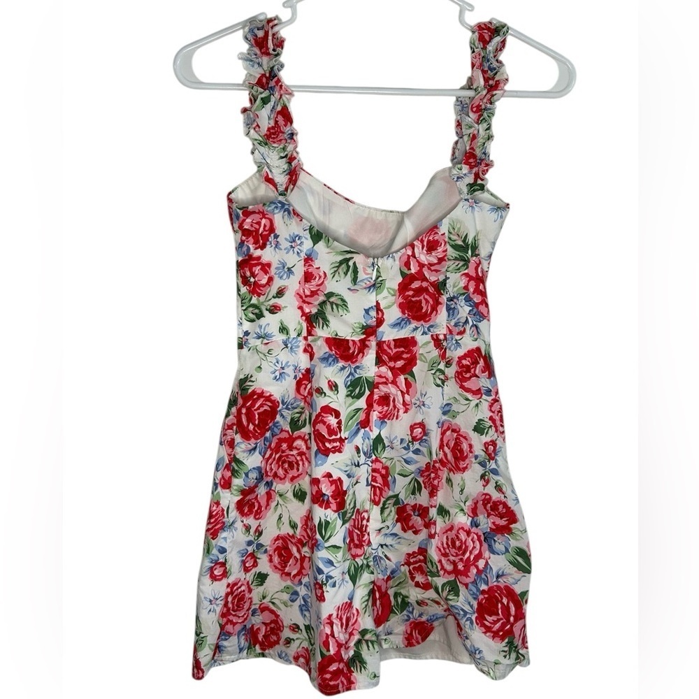 Hello Molly Bahama Lover White Floral Romper Playsuit Size XS US 2 Boho Summer - Picture 2 of 9